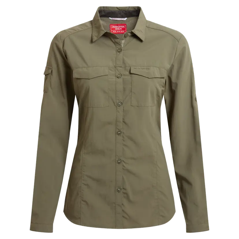 Craghoppers Craghoppers Women's Nosilife Adventure Long Sleeved Shirt III Wild Olive