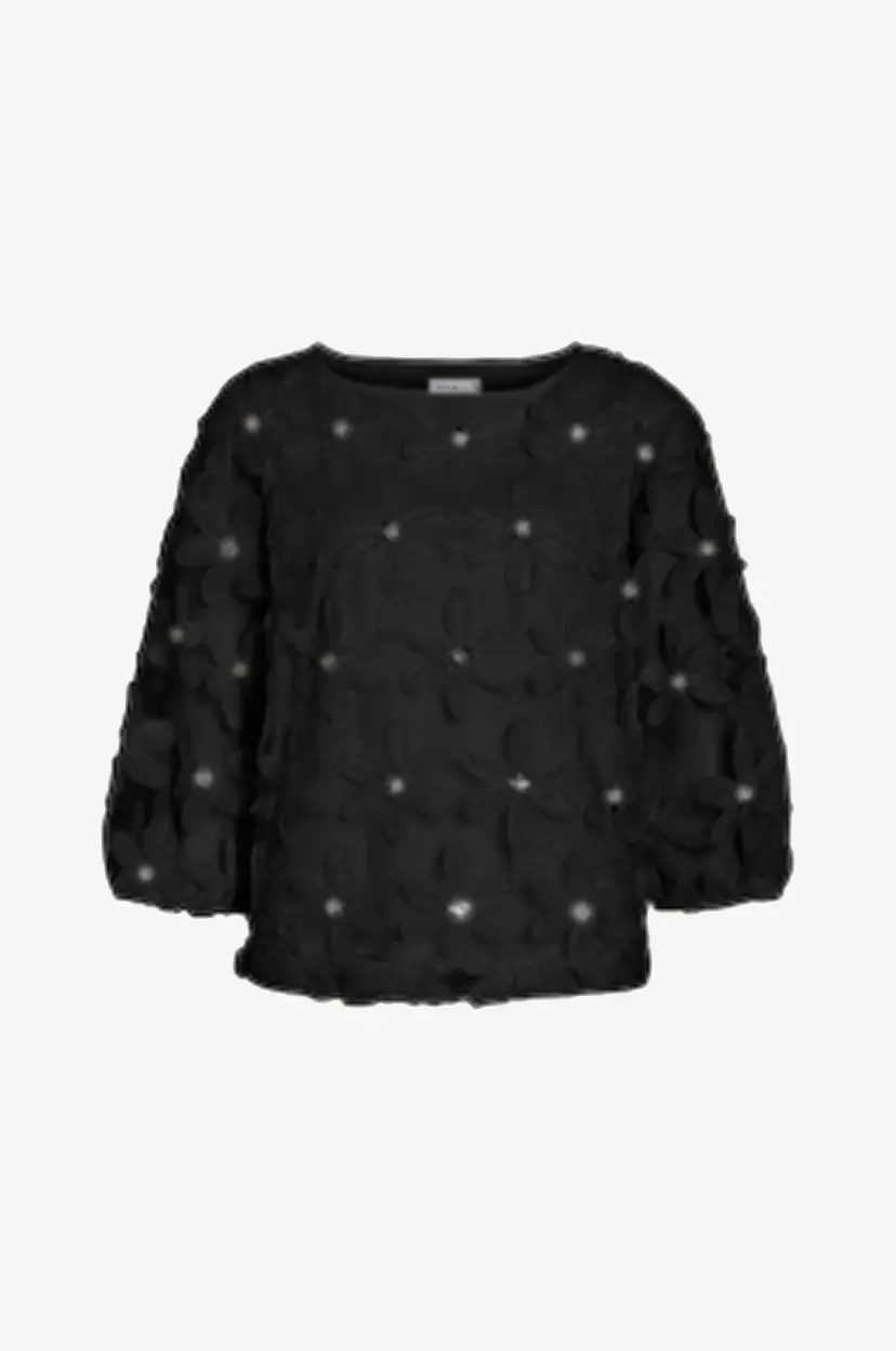 Vila Topp viFlora 3/4 Boatneck Top - Svart