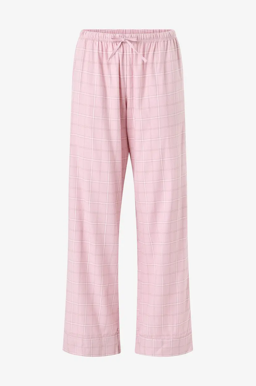 Hunkemöller Pyjamasunderdel Pant Vis Co Woven Check - Rosa