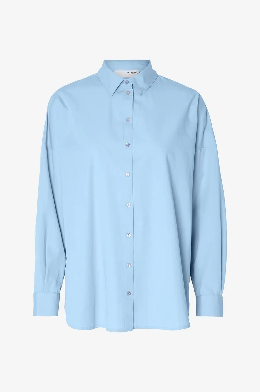 Selected Women Skjorte slfDina-sanni LS Shirt - Blå