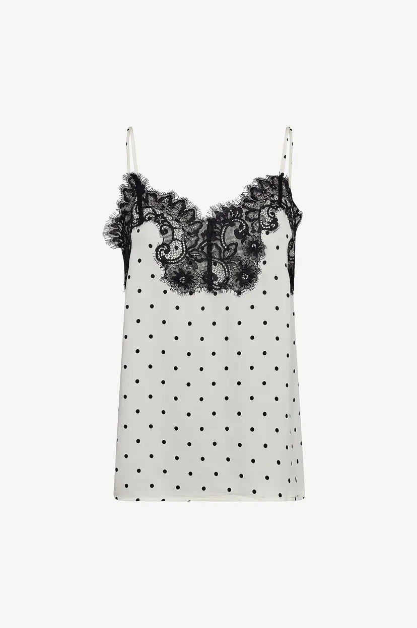 Co'couture Undertøystopp Amelicc Dot Lace Singlet - Natur