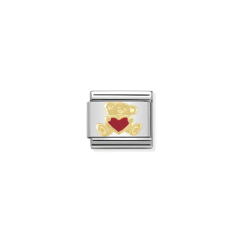 Nomination Bear w/ Heart Gold
