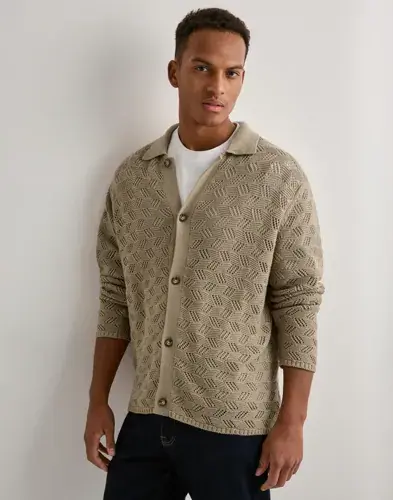 Les Deux Les Deux Eloi Knit Shirt Strikkegensere Beige