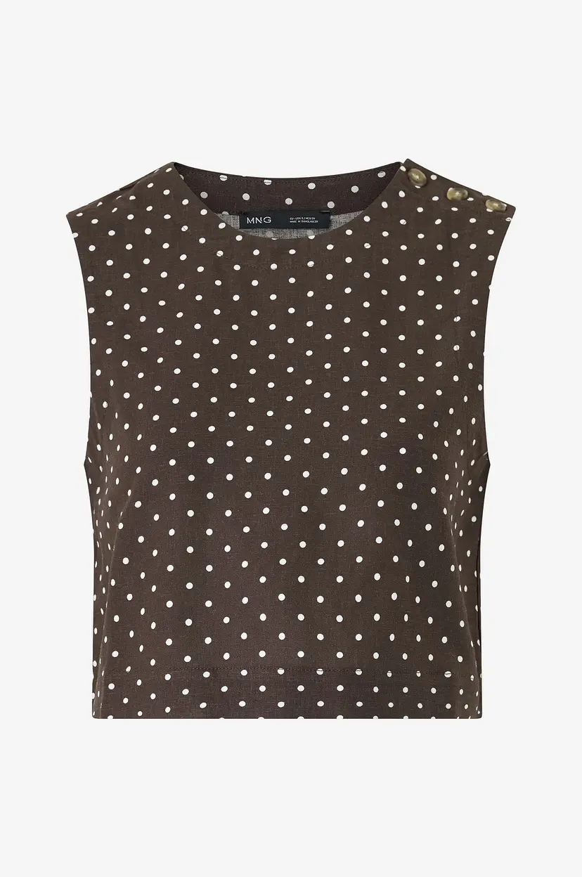 Mango Linbluse Romeo - Svart