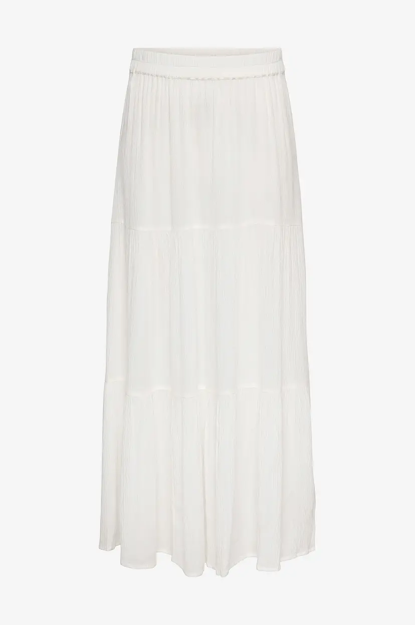 Only Carmakoma Maxi skjørt carMikka Long Skirt Wvn - Hvit