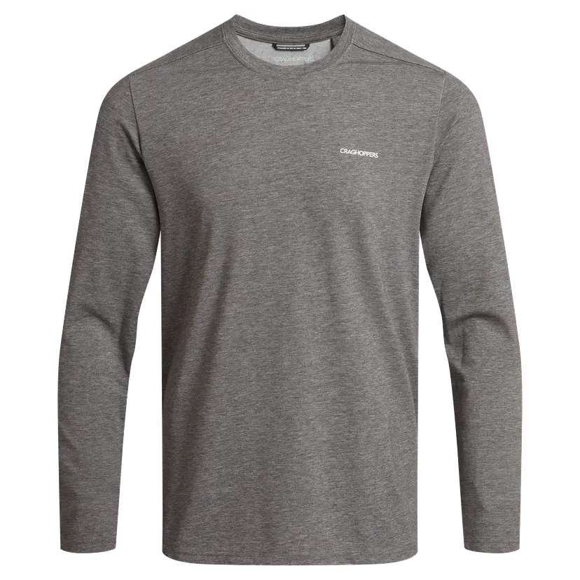 Craghoppers Craghoppers Men's Nosilife Abel Long Sleeved T-Shirt Black Pepper Marl