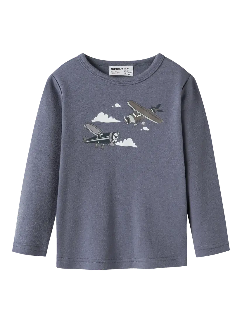 NAME IT Ulltrøye «WILLITUS» Mini Folkstone Gray Fly