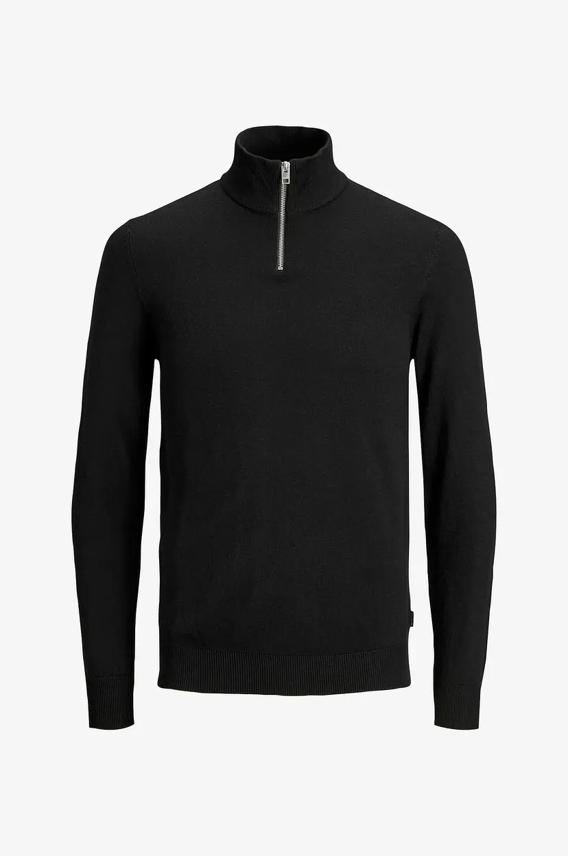 Jack & Jones Genser jjeEmil Knit Half Zip - Svart