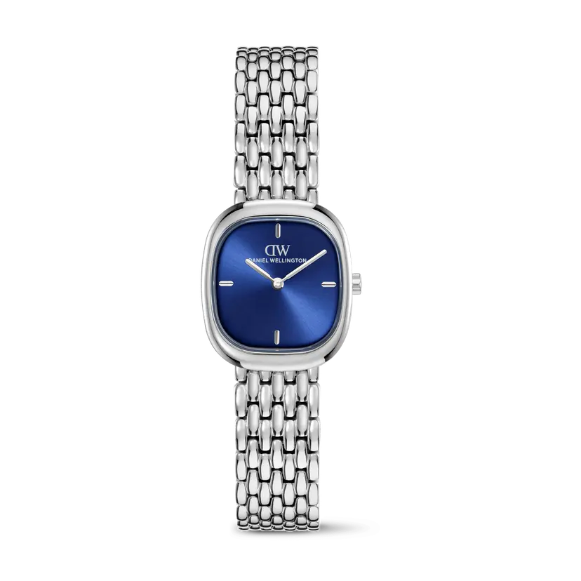 Daniel Wellington Silver 24mm Watch Corta Royal Blue Grain-link | DW