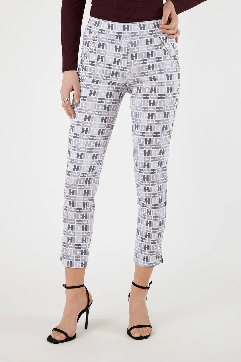 ROBELL NENA 09 TROUSERS LIGHT GREY