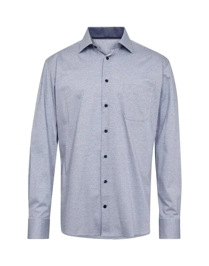 Black Blue Mens shirt l/s regular fit