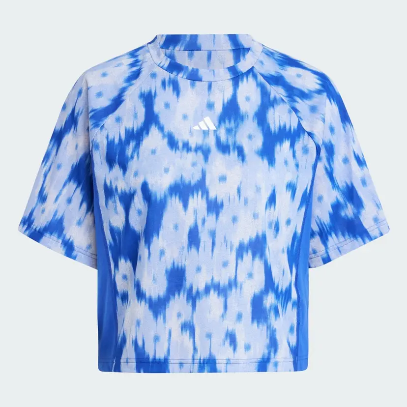 Adidas Train Essentials Allover Print Flower Tie-Dye T-Shirt