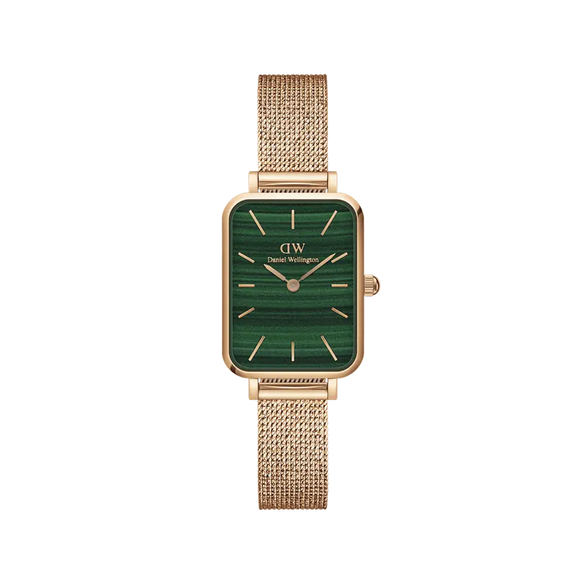 Daniel Wellington Rose Gold 20x26mm Watch Quadro Pressed Melrose Green | DW