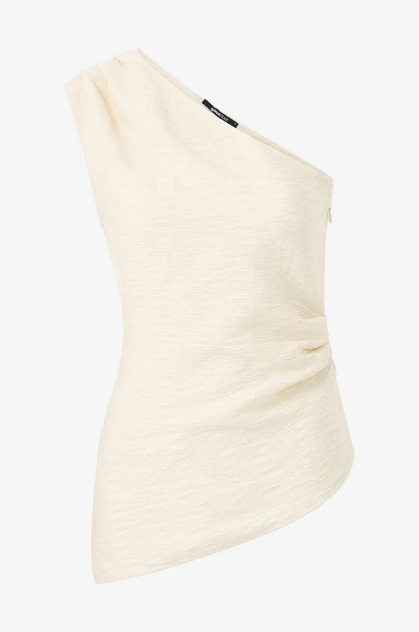 Gina Tricot Bluse One shoulder top - Hvit