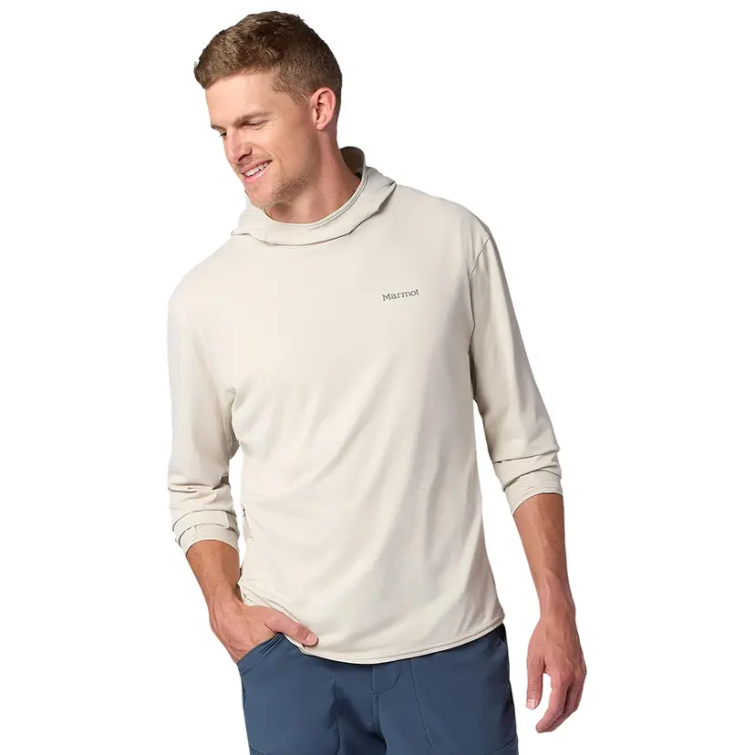 Marmot Marmot M's Airexchange Upf 50 Hoody Birch Bark