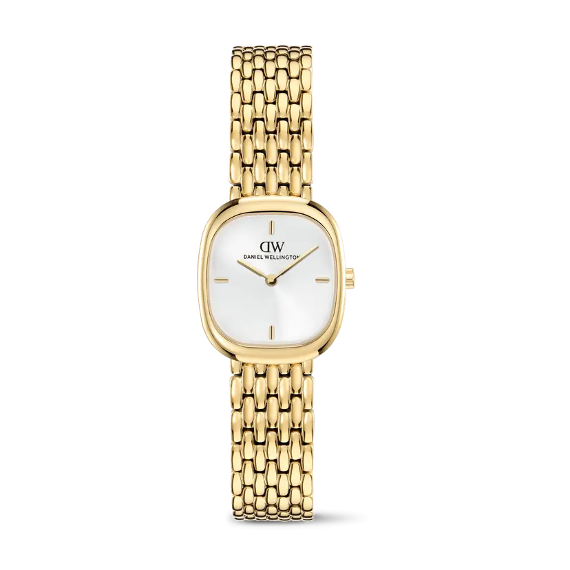 Daniel Wellington Gold 24mm Watch Corta White Grain-link | DW