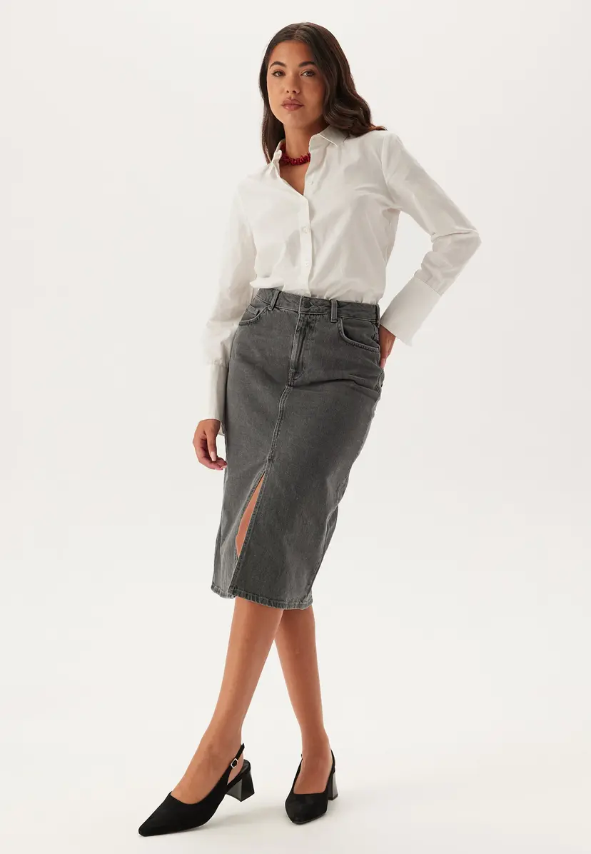 Object Collectors Item Objellen Midi Denim Skirt