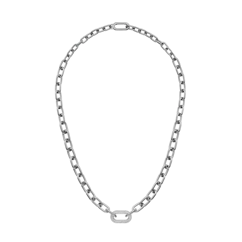 Daniel Wellington Silver Necklace Crystal Link | DW