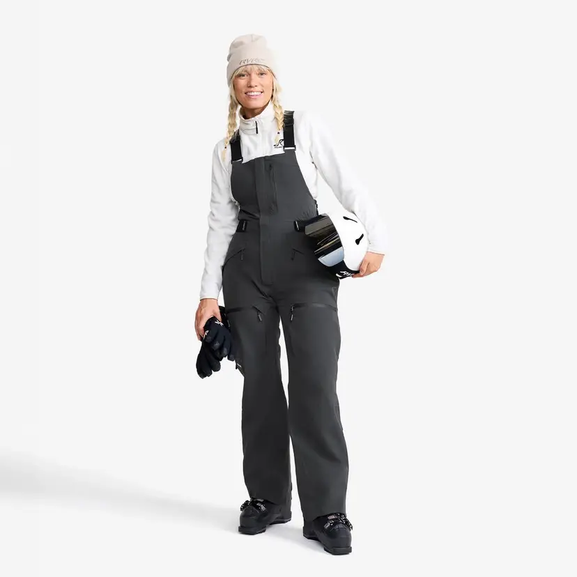 RevolutionRace Atlas 3L Ski Bib Pants Dame Anthracite