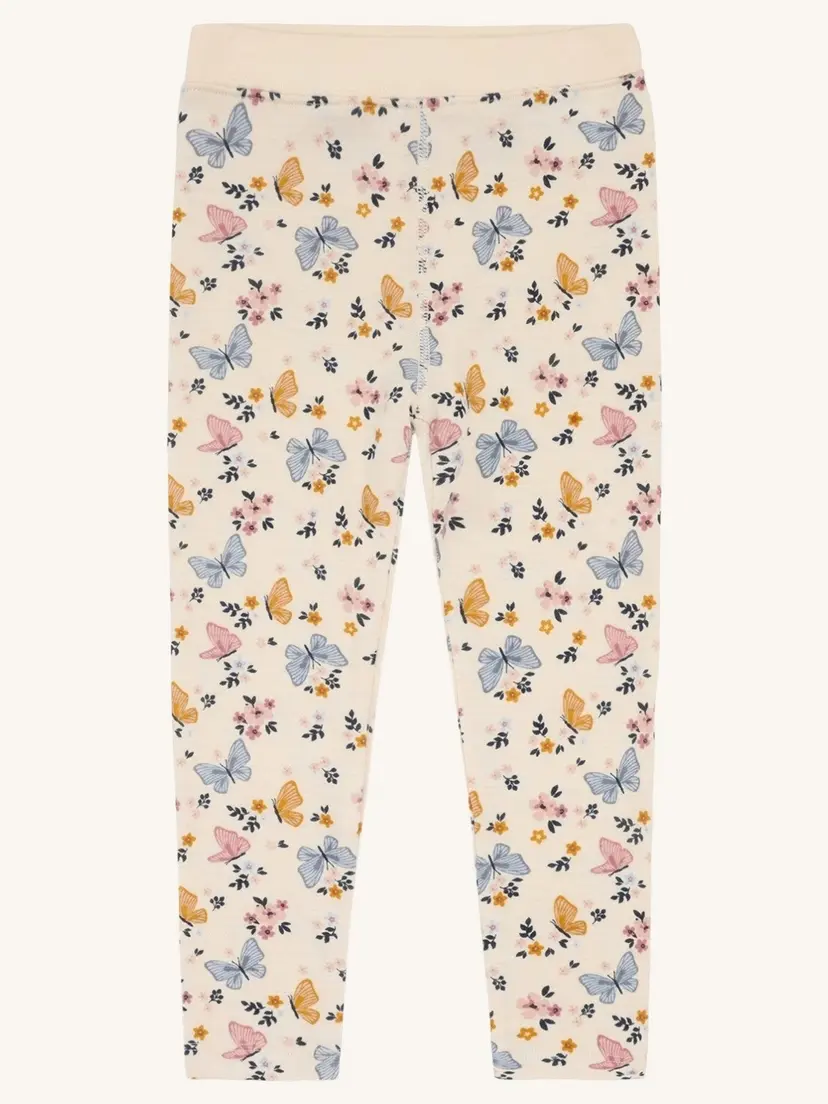 Hust and Claire Leggings i merinoull "Butterfly" Off White
