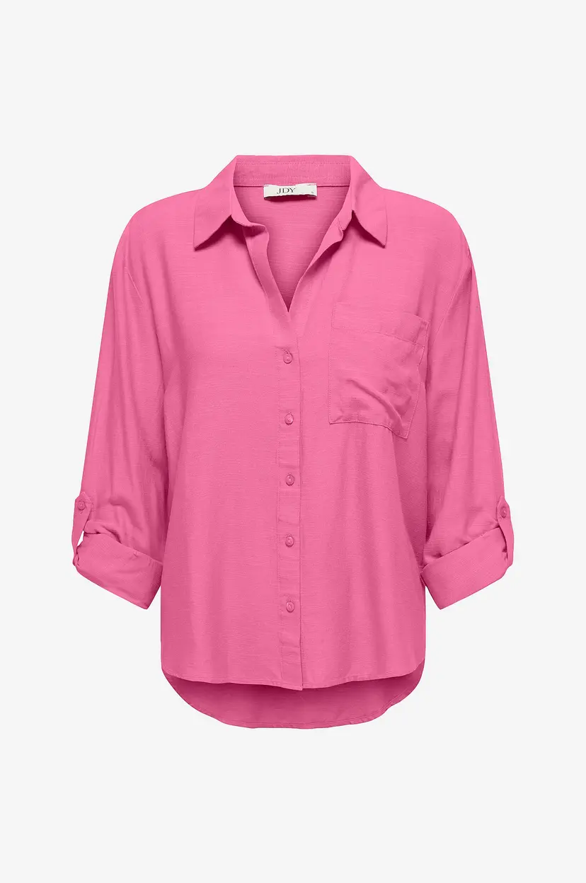 JDY Skjorte jdyCaya Linen Loose L/S Wvn N - Rosa