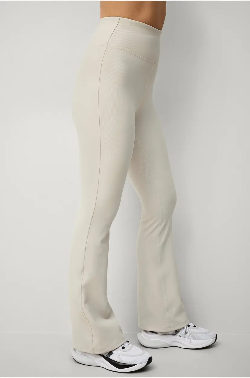 Ellos STUDIO Treningstights Flare Structure Tights - Beige