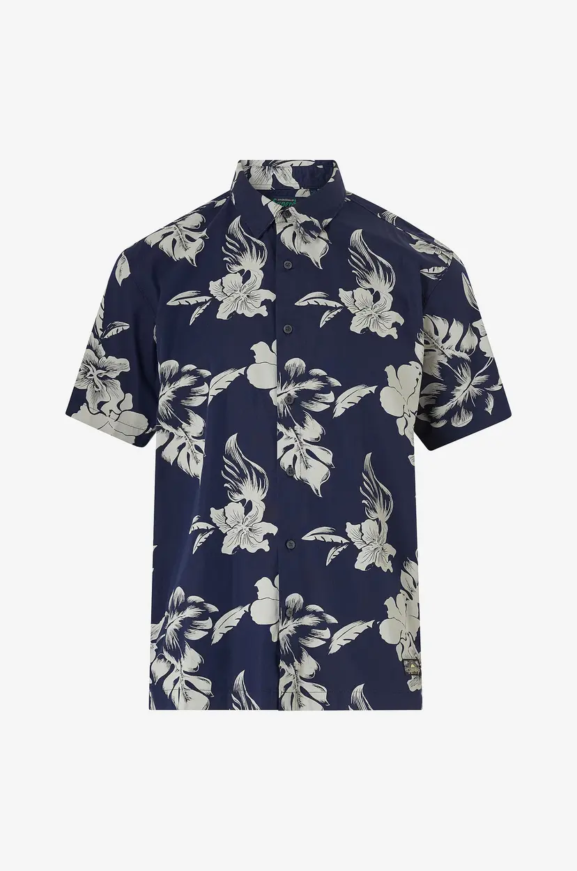 Superdry Skjorte Hawaiian Print Shirt - Blå