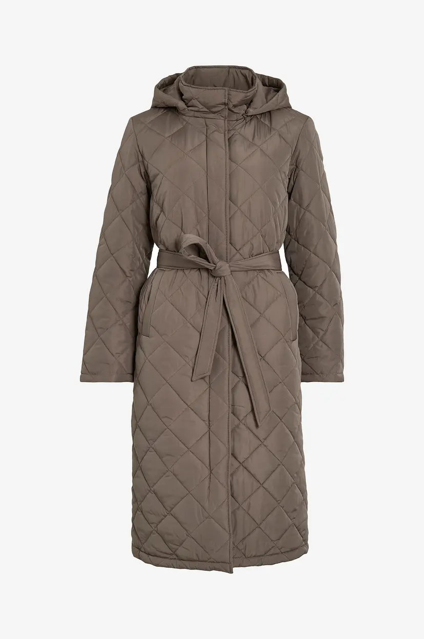 Vila Kåpe viKante Quilted L/S Coat - Grå