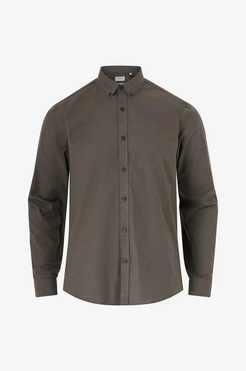 Lindbergh Skjorte Oxford Superflex Shirt L/S - Brun