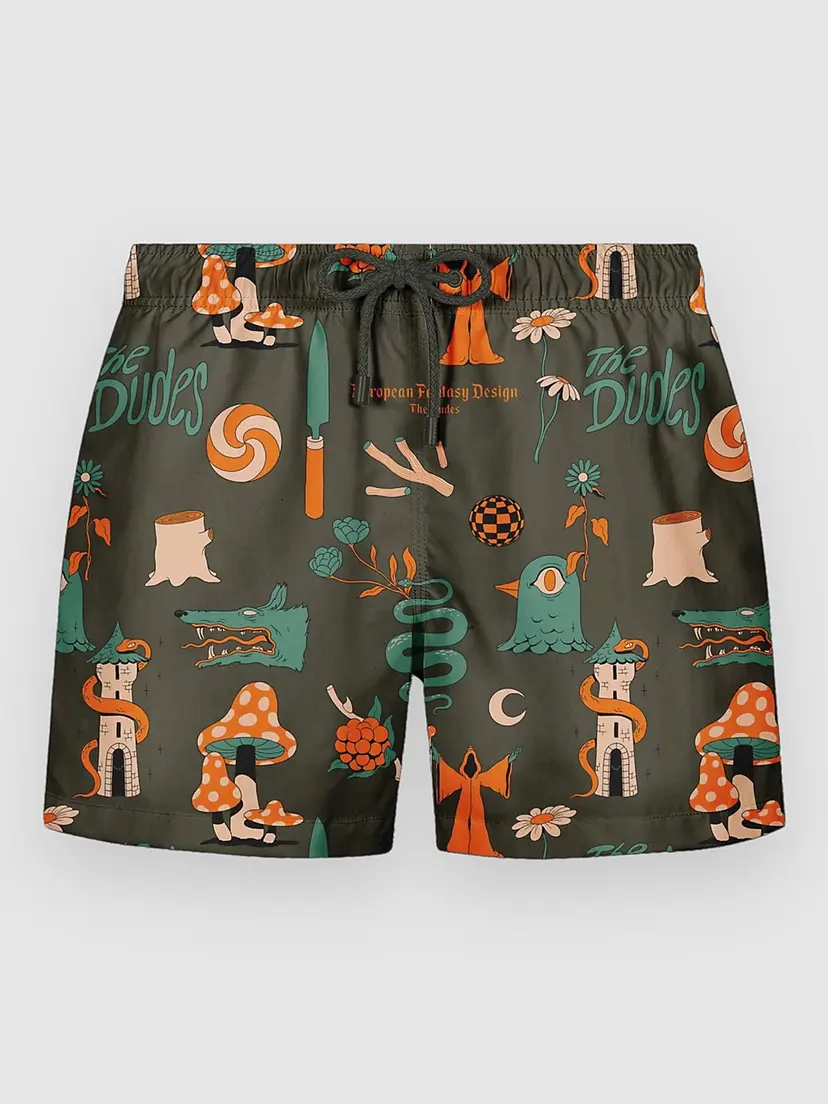 The Dudes The Dudes European Fantasy Brown Boardshorts svart