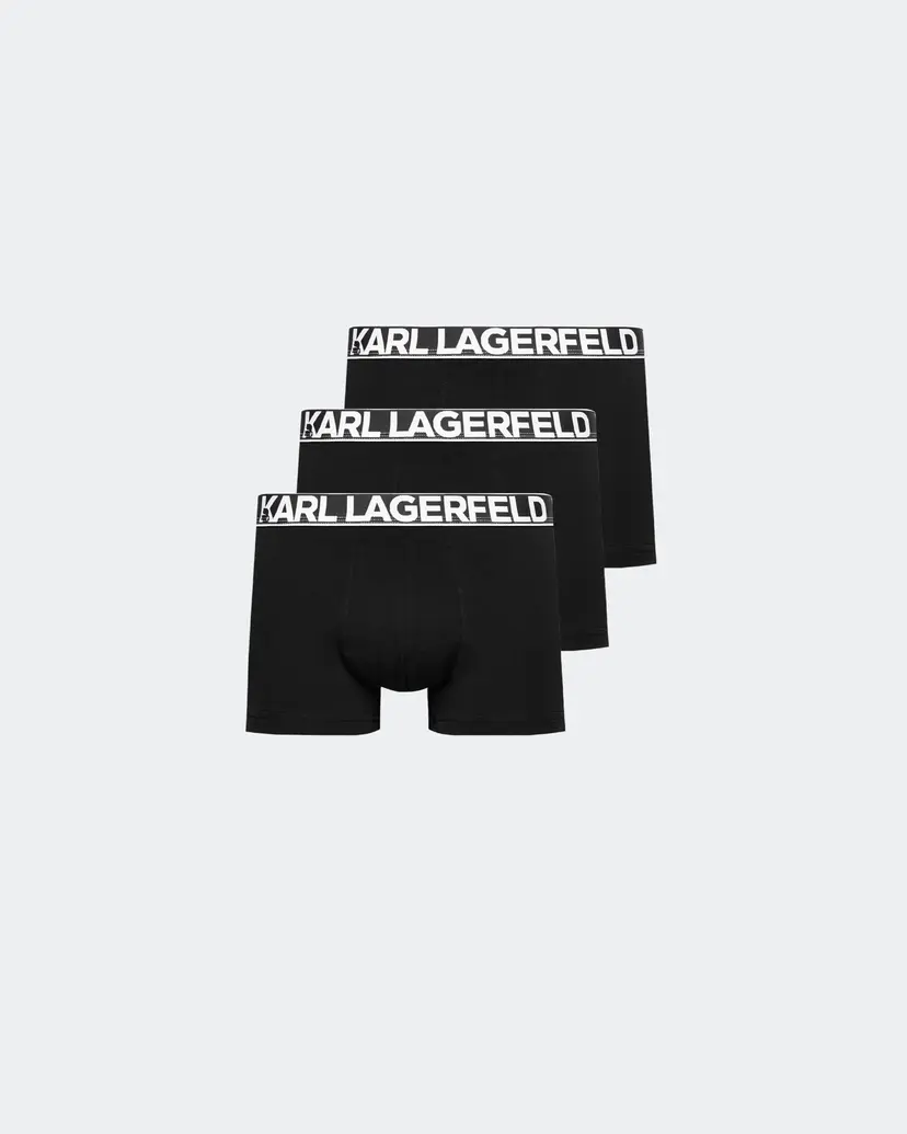 Karl Lagerfeld Karl Lagerfeld Bold Elastic Trunk Black 3 Pack Boxers