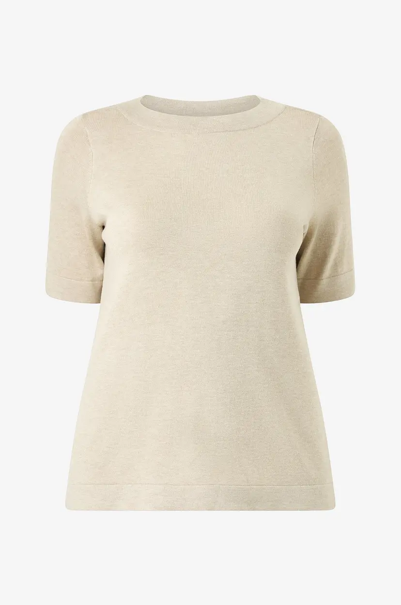 KAFFE Curve Genser KClizzy Boatneck Pullover - Beige