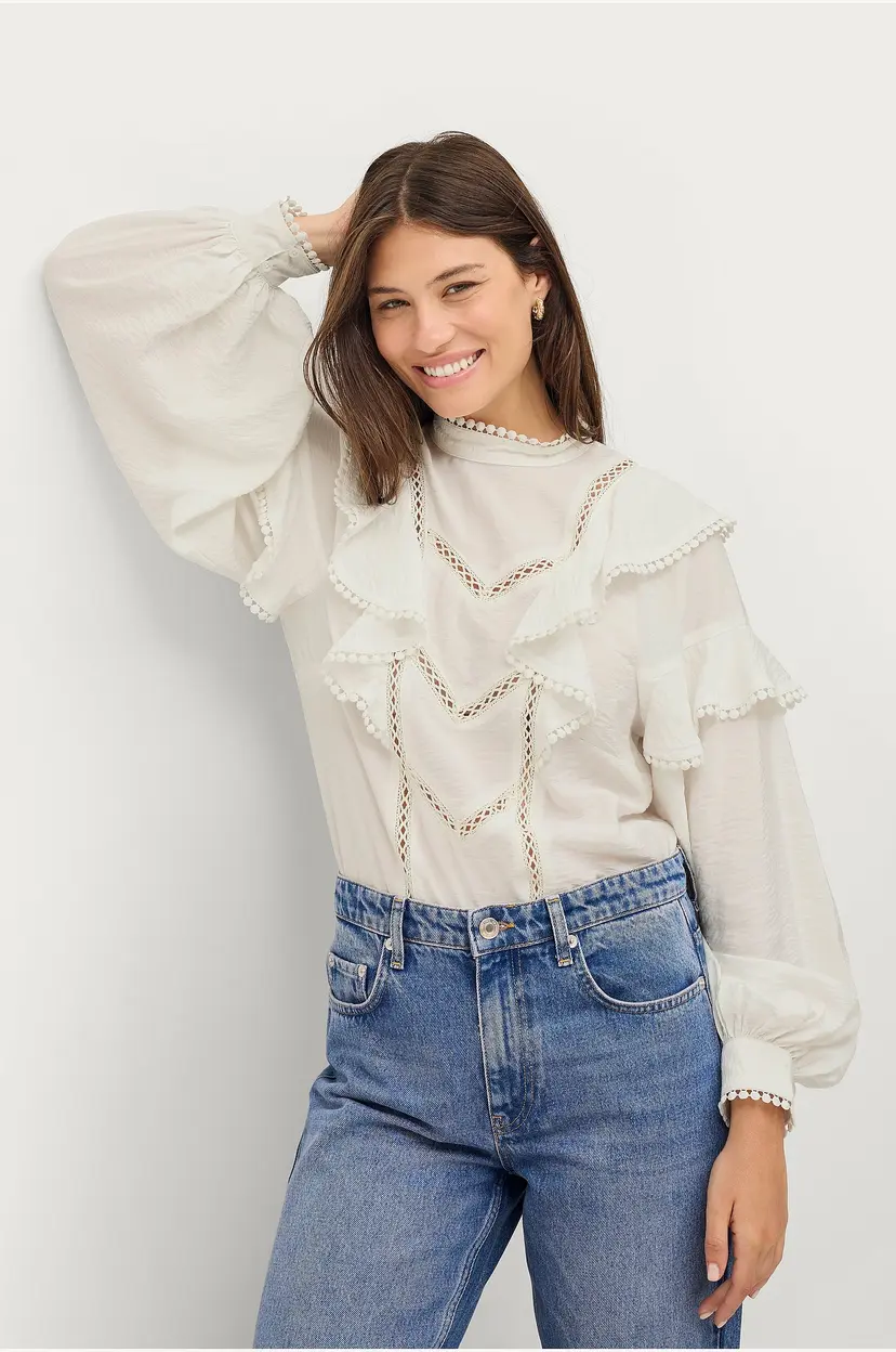 Ellos Collection Bluse Edith - Natur