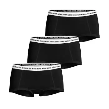 Björn Borg Björn Borg Truser 3P Everyday Cotton Boxer Shorts D1 Svart/Hvit bomull Dame