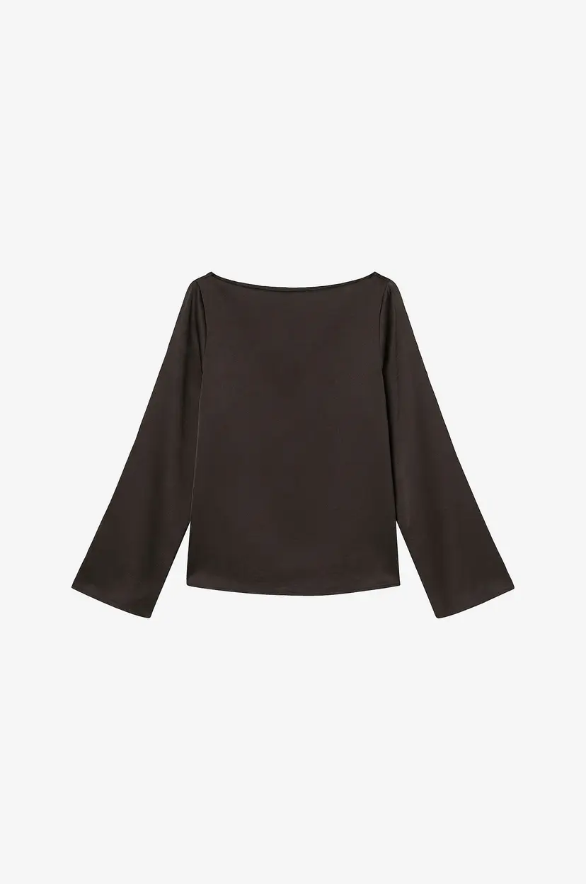 Vero Moda Bluse Vmmiro Ls Boat Neck Top Wvn - Brun