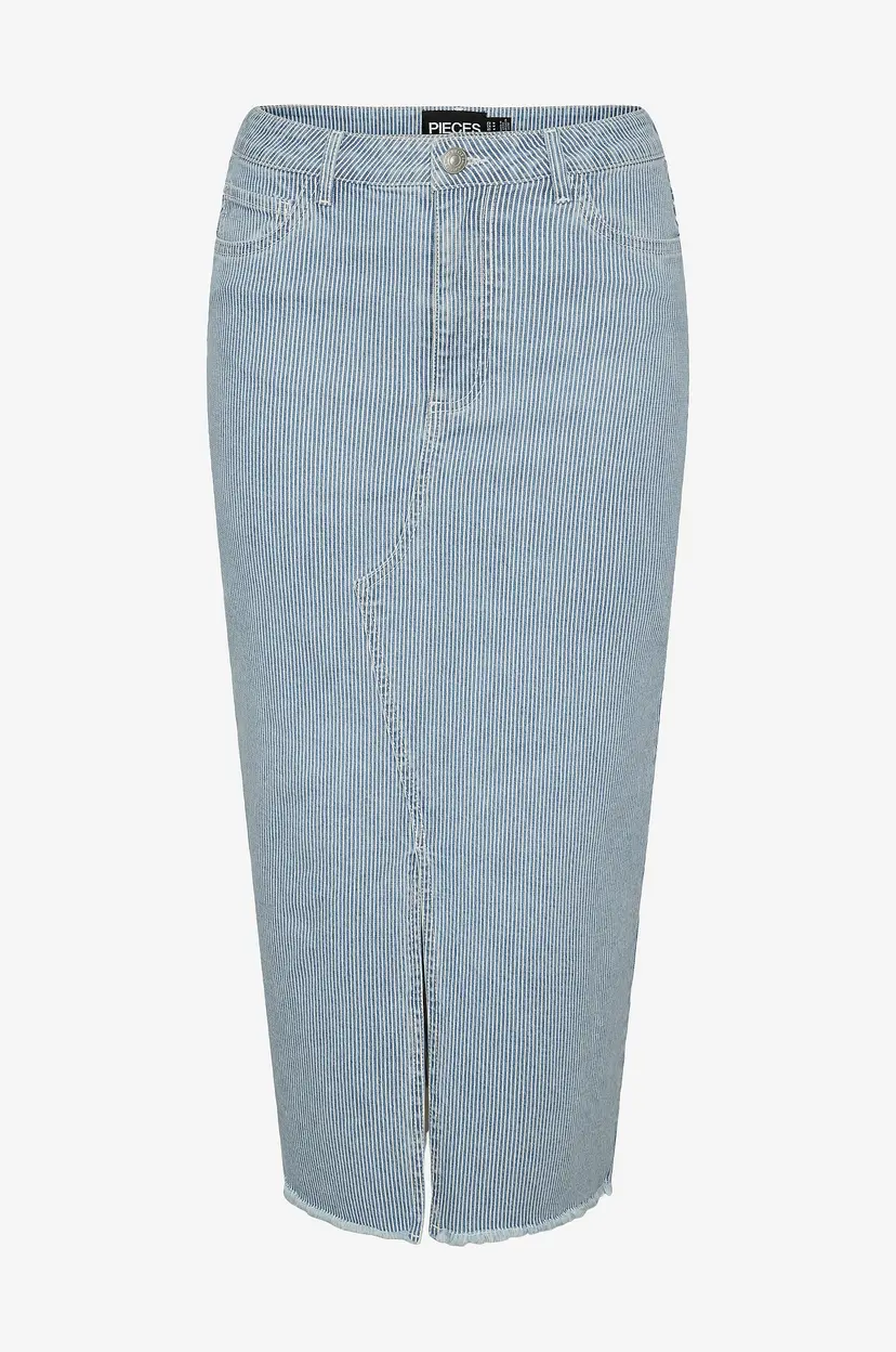 Pieces Skjørt pcBillo HW Midi Skirt - Blå