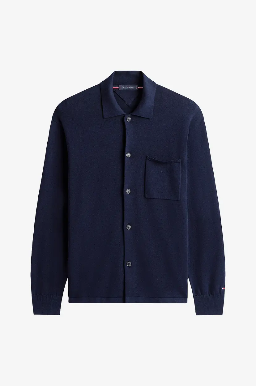 Tommy Hilfiger Overtreksskjorte Essential Cotton Ls Over Shirt - Blå