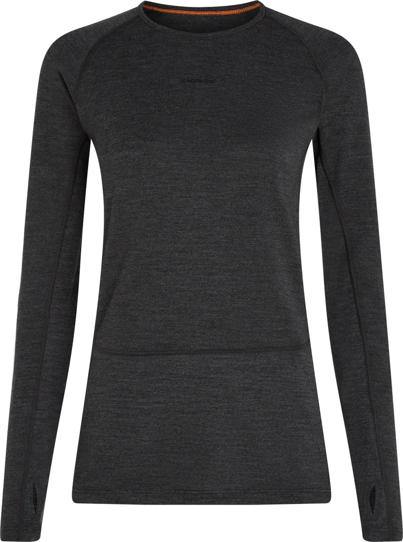 Icebreaker Icebreaker Women's Merino 260 ZoneKnit Long Sleeve Crewe Jet Hthr