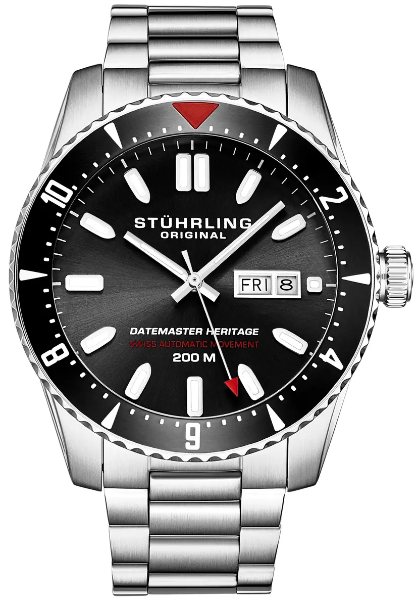 Stührling Original Stührling Original Herreklokke 1004.01 Datemaster Heritage