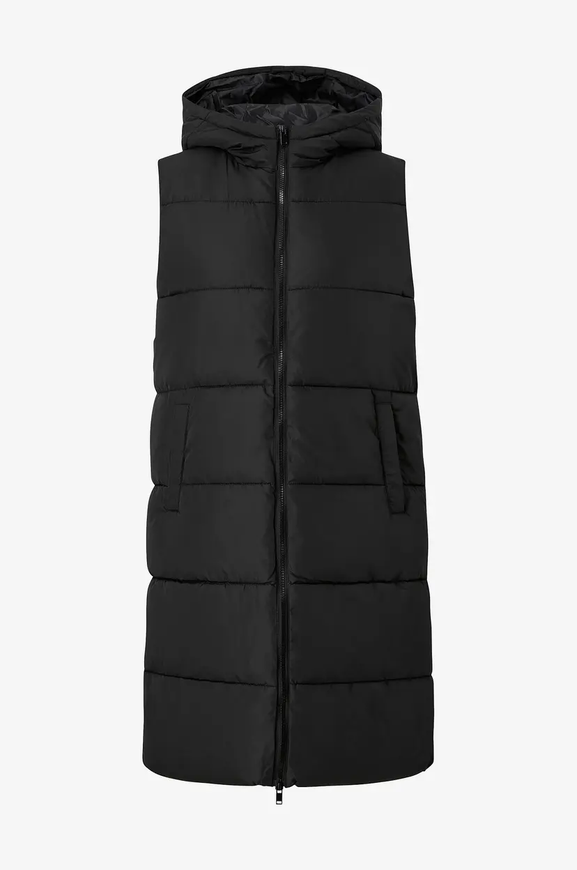 Pieces Vest pcBee New Long Puffer Vest - Svart