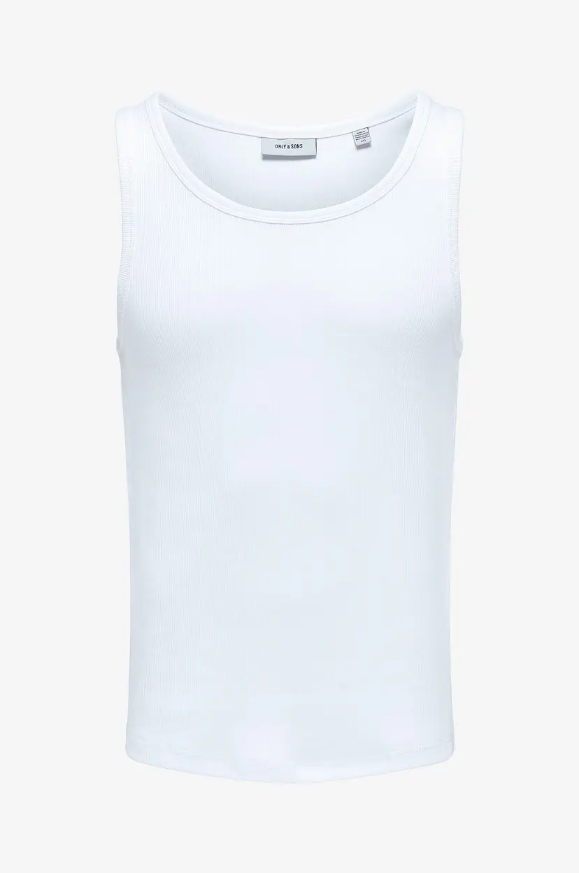 Only & Sons Singlet onsTanner Reg SL - Hvit