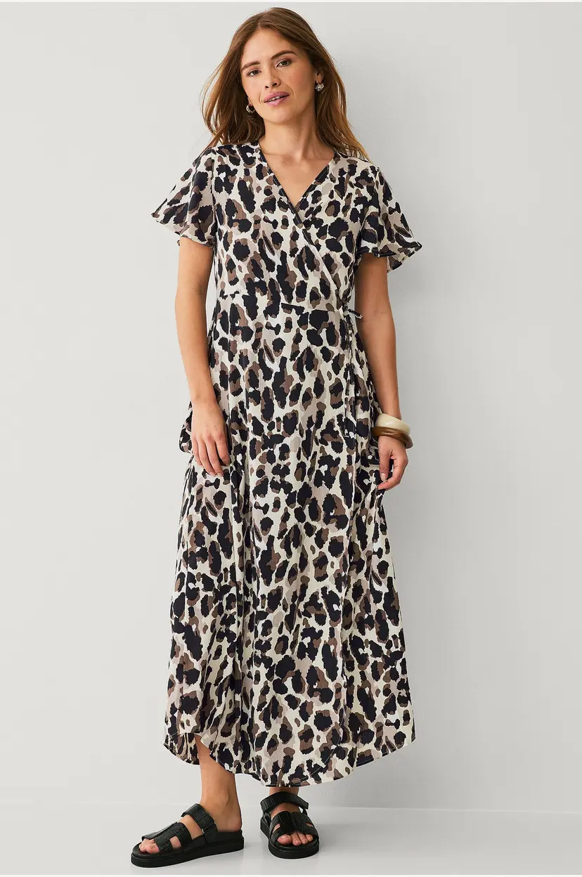 Vila Maxikjole Vilovie S/s Wrap Maxi Dress - Flerfarget