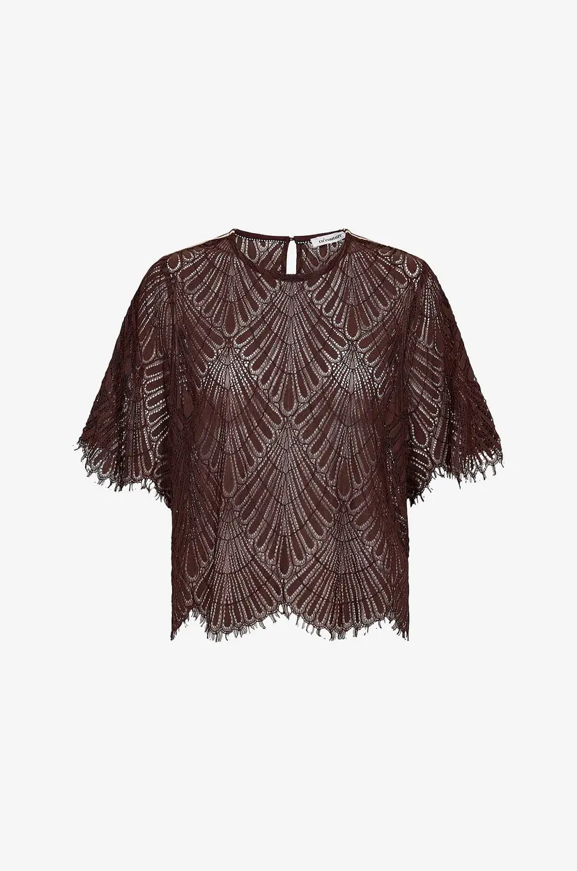 Co'couture Blondebluse Leticc Lace Blouse - Brun