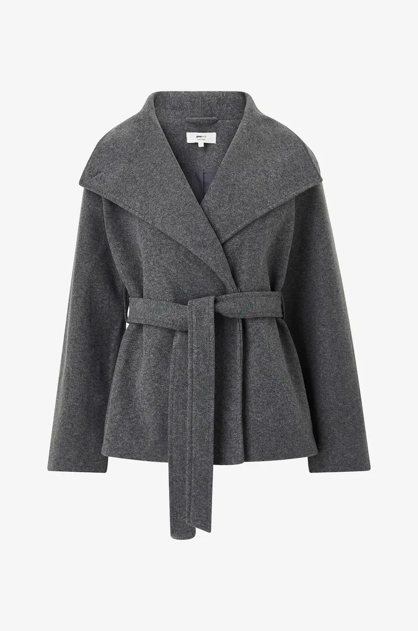 Gina Tricot Jakke High Neck Short Jacket - Grå