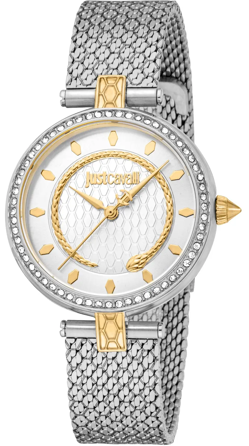 Just Cavalli Just Cavalli Dameklokke JC1L240M0055 Glam Chic Sølvfarget/Stål Ø32