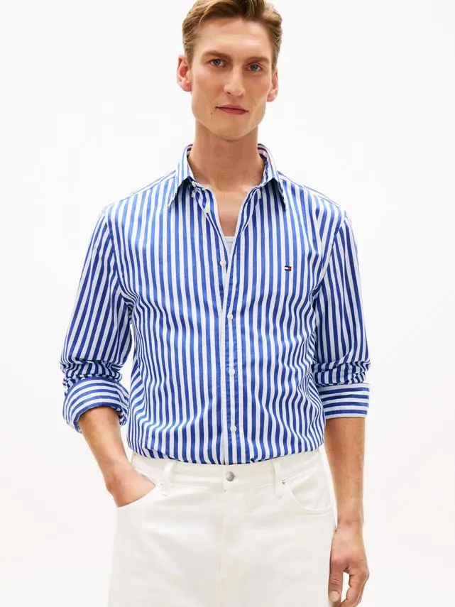 Tommy Hilfiger FLEX POPLIN CLASSIC STP RF SHIRT