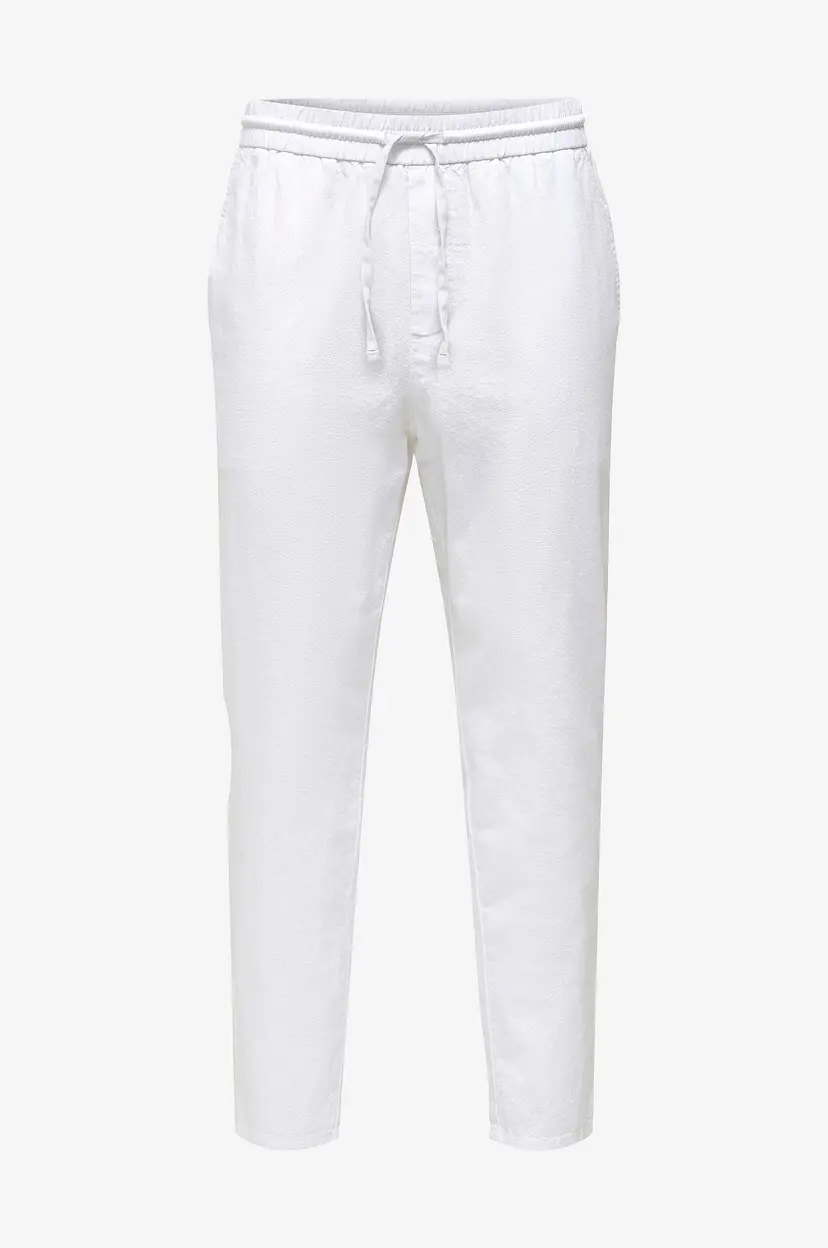 Only & Sons Bukser onsLinus Crop 0007 Cot Lin Pnt - Hvit