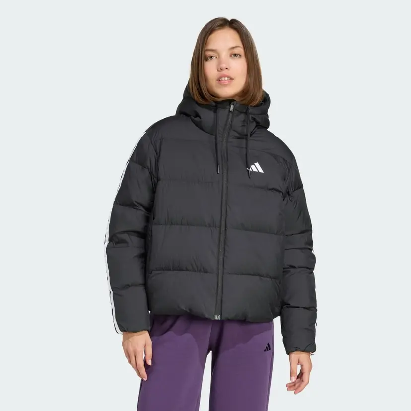 Adidas Essentials Climawarm 3-Stripes Puffer Down Hooded Jakke