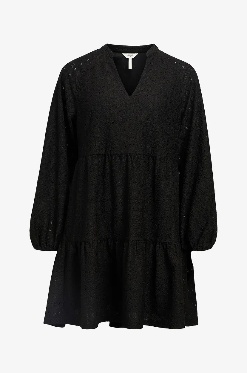 Object Collectors Item Kjole objLaila Gia L/s RE Short Dress - Svart