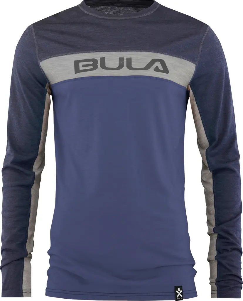Bula Bula Men's Retro Merino Wool Crew Sblue